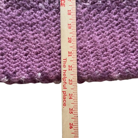 Handmade Womens Purple Knit Sweater With Textured Design - Picture 2 of 8